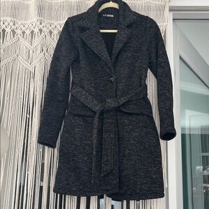 Steve Madden Charcoal Belted Coat